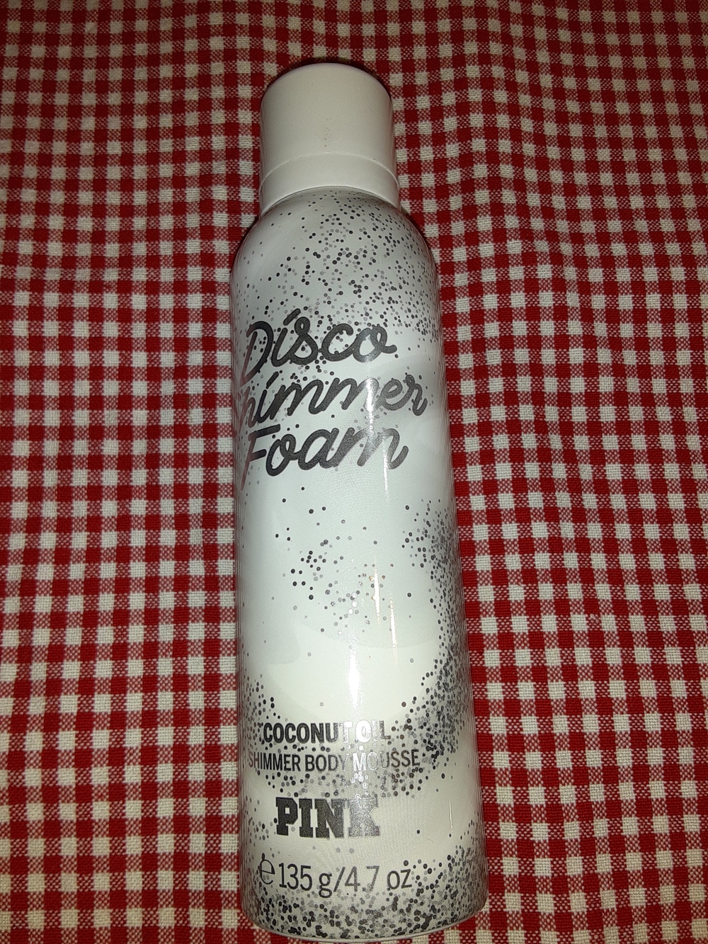 PINK Victoria's Secret Disco Shimmer Foam - White and Silver